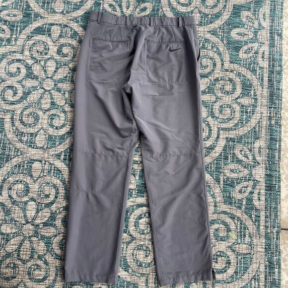 Nike Golf Dri-FIT‎ Flat Front Chino Pants Men's Grey Athletic Trousers - Size 34 - Picture 2 of 8